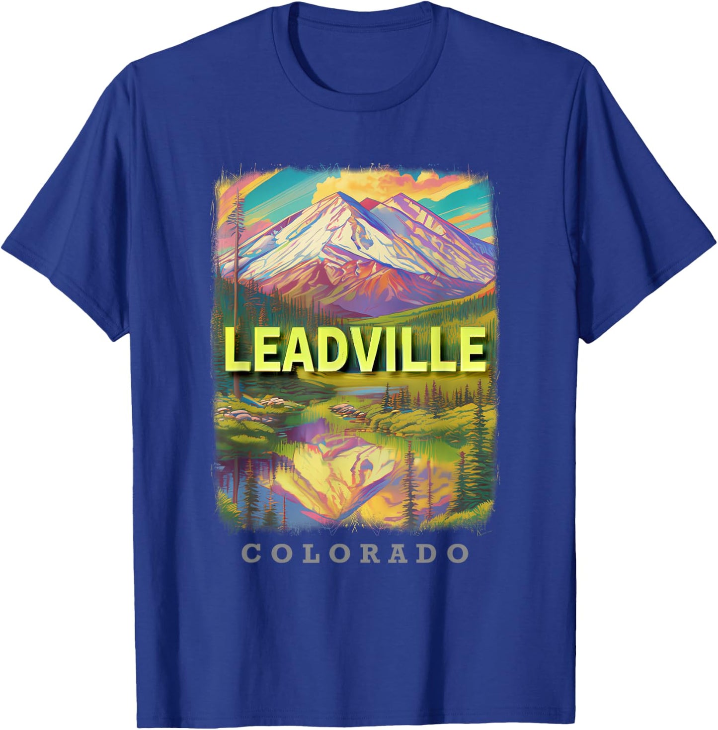 Leadville Colorado CO Mountain Majesty SD760 T-Shirt - T-Shirt | Royal