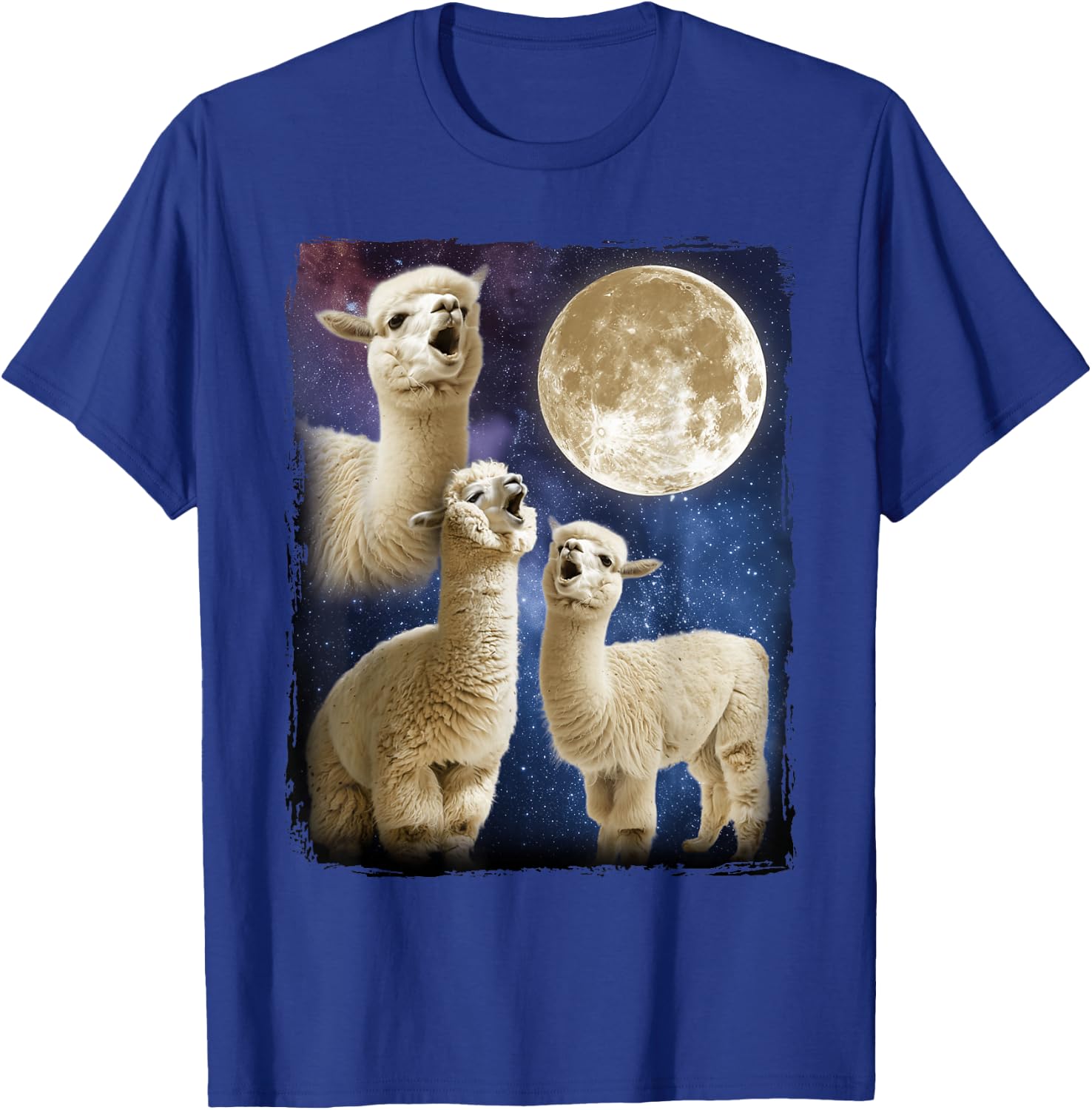 Alpaca Howling Moon T-Shirt - T-Shirt | Royal