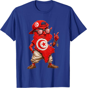 National Pride Tunisia Flag T-Shirt - T-Shirt | Royal