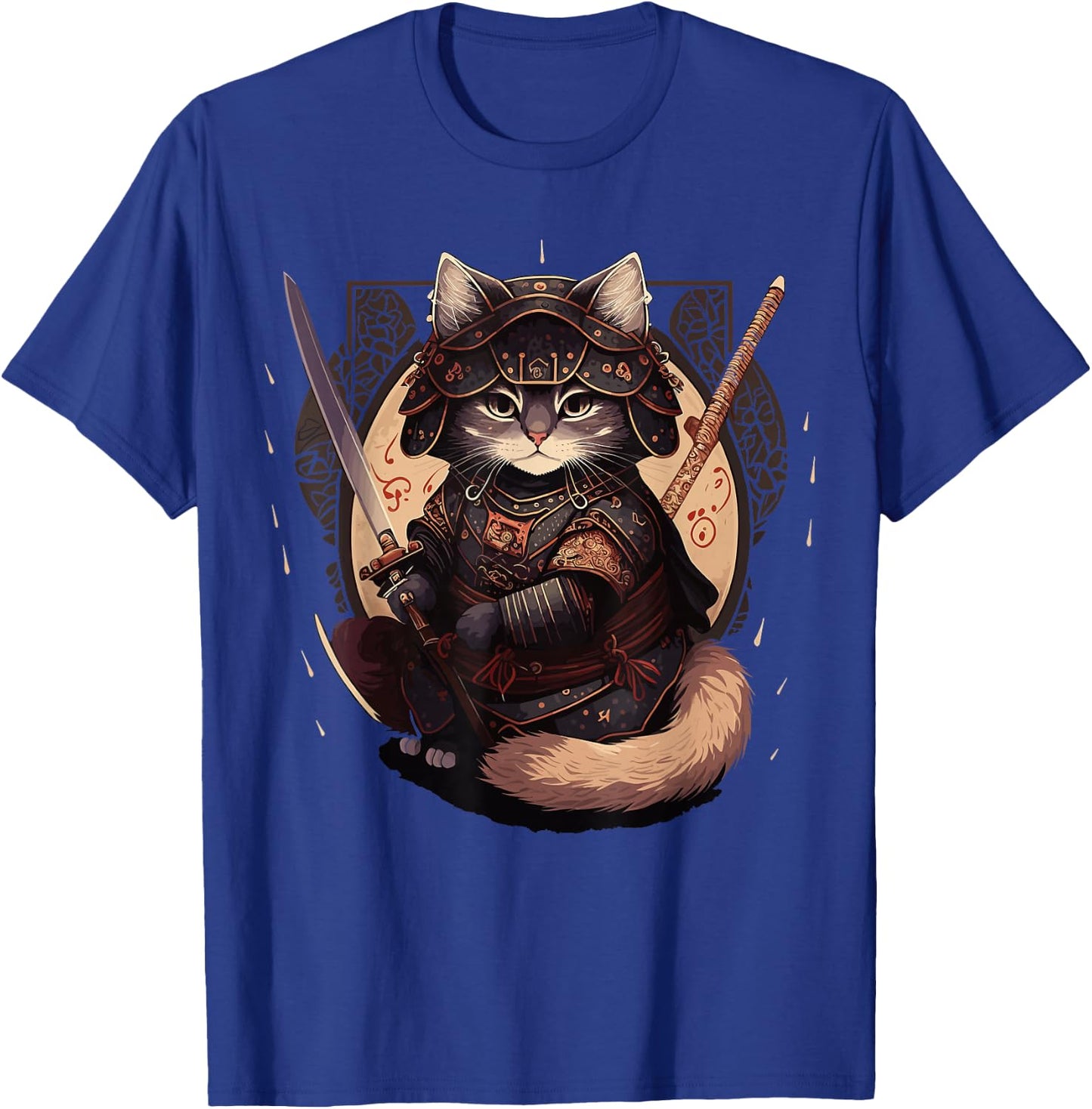 Samurai Cat Warrior Japanische Ninja Katze Kawaii T-Shirt - T-Shirt | Royal