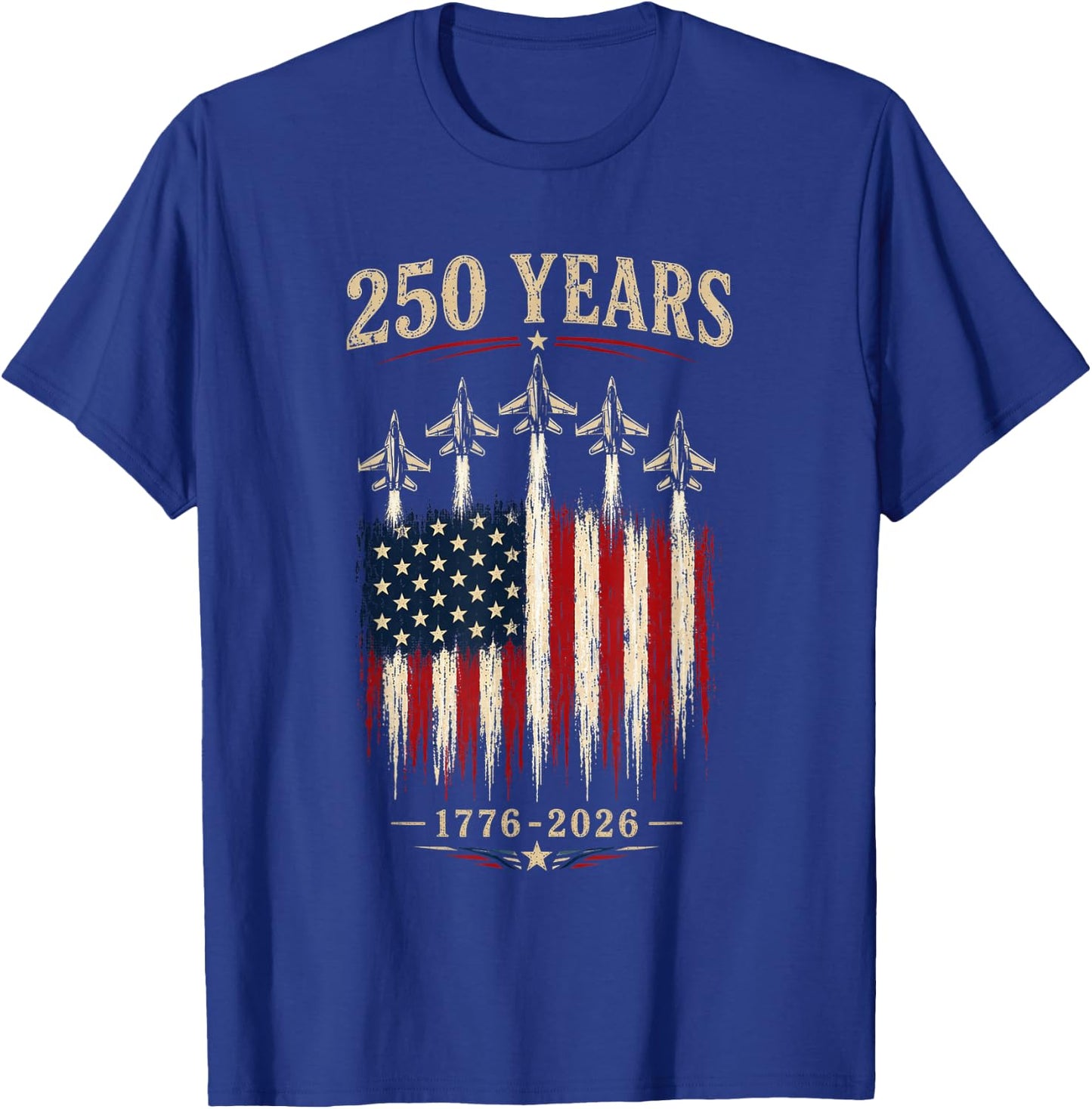 250 Anniversary USA Flag T-Shirt - T-Shirt | Royal