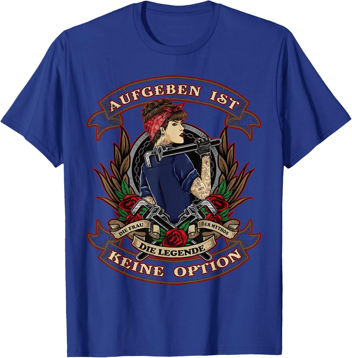 Aufgeben ist keine Option Damen Frauen-Power T-Shirt - T-Shirt | Royal