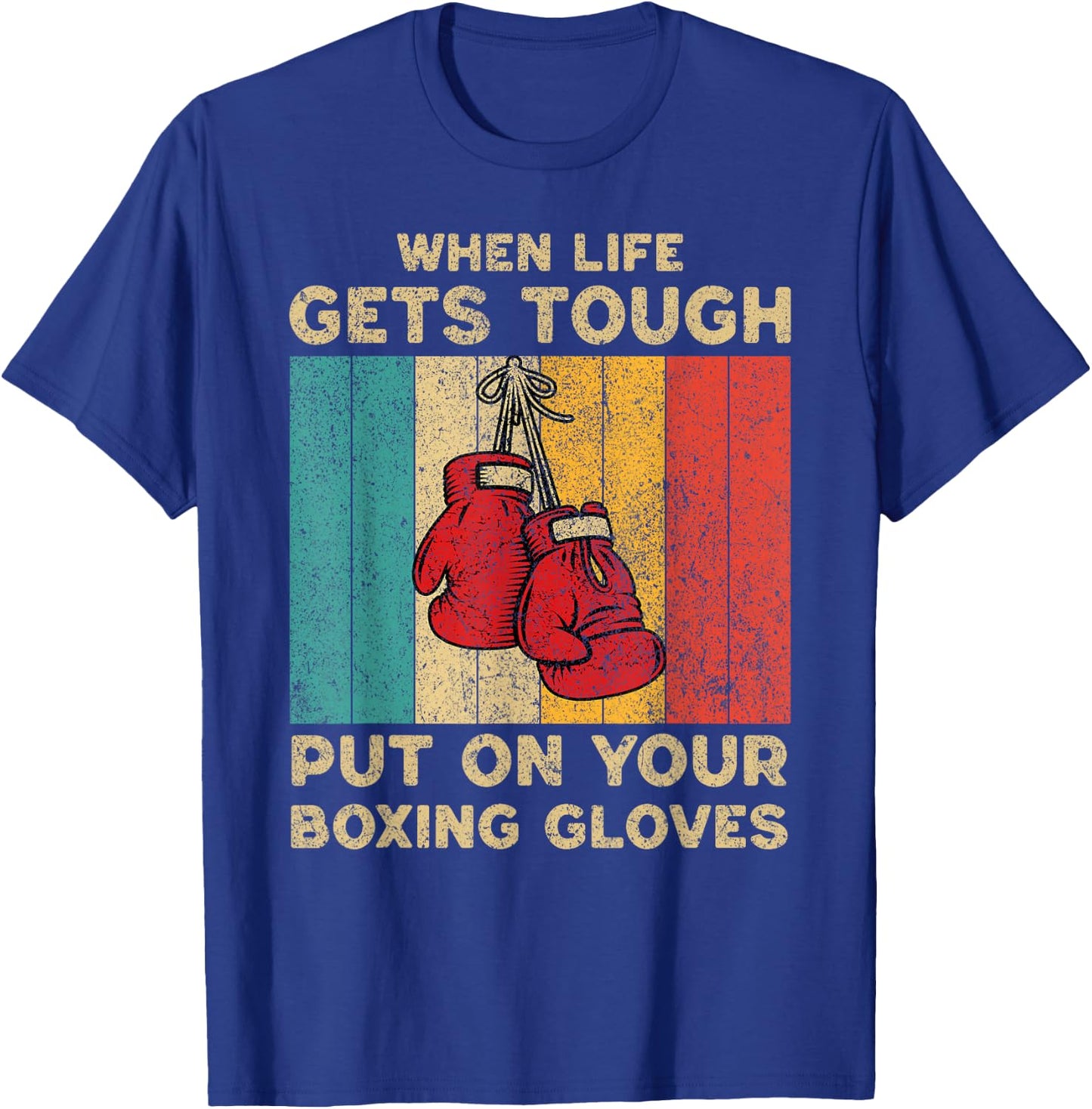 She Will Punch You In The Face Vintage Boxing Boxer T-Shirt - T-Shirt | Royal