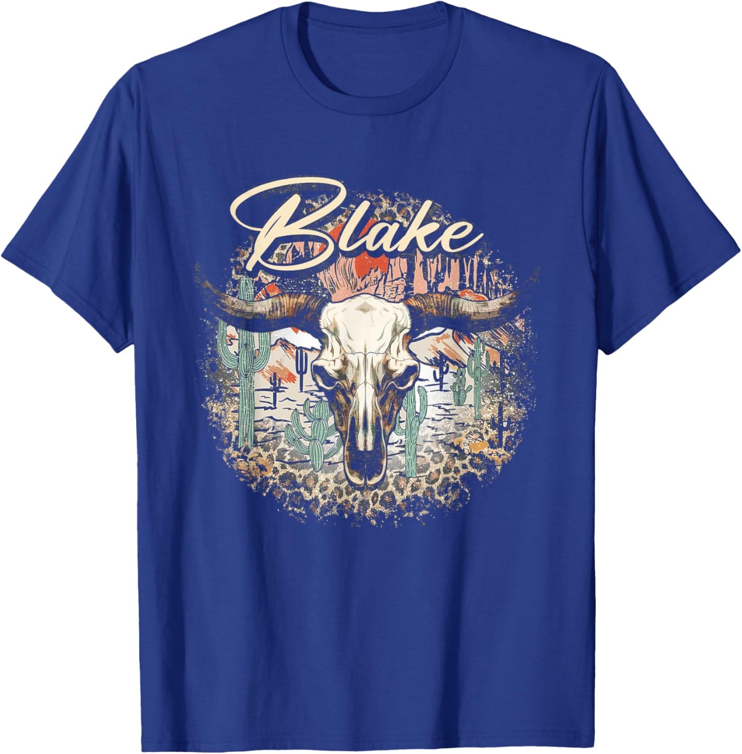 Vintage Art First Name Blake Personalized Costume Proud Name T-Shirt - T-Shirt | Royal