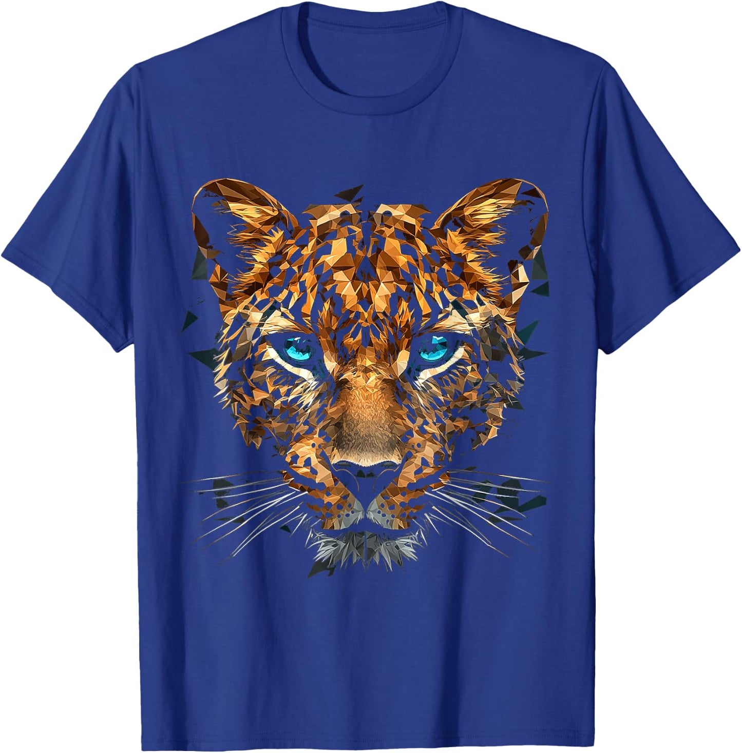 Leopard Animal Motif Blue Eyes Illustration Leopard T-Shirt - T-Shirt | Royal