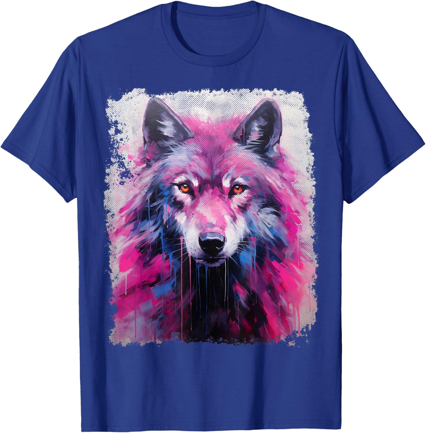 A Wolf Graphic Pink T-Shirt - T-Shirt | Royal
