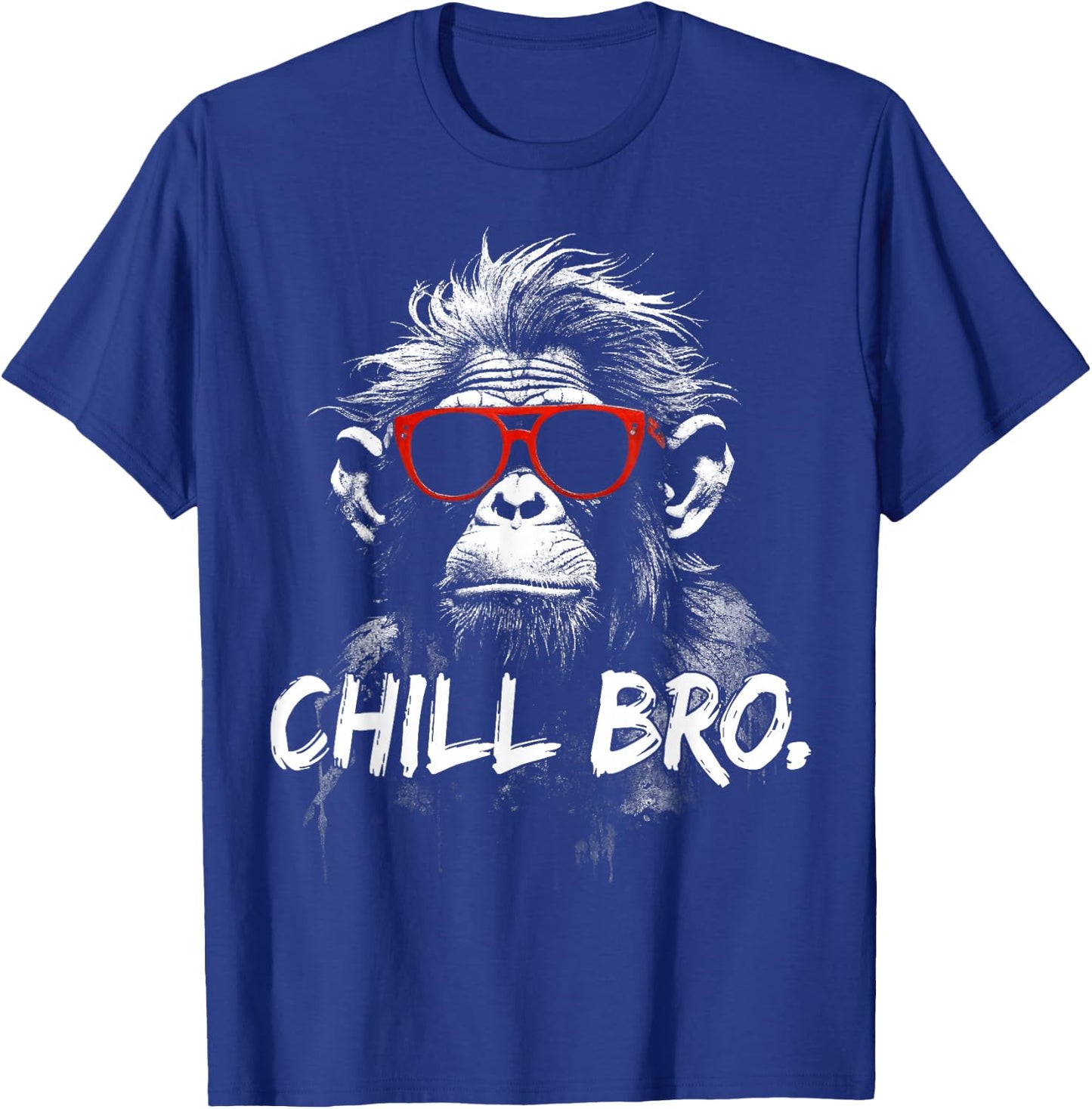 Chill Bro Cool Monkey with Sunglasses Gift Gamer , black T-Shirt - T-Shirt | Royal