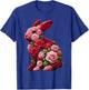 Rose Rabbit Bunny Flower Gardening Floral T-Shirt - T-Shirt | Royal
