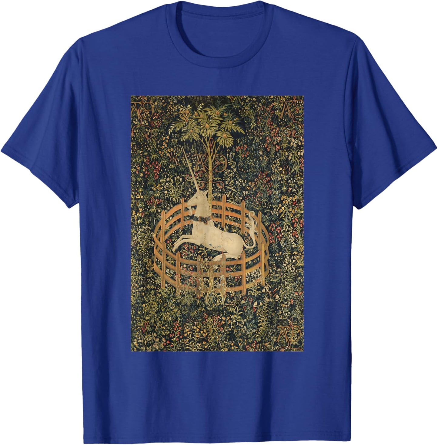 Unicorn The Unicorn in Captivity Middle Ages Fine Art T-Shirt - T-Shirt | Royal