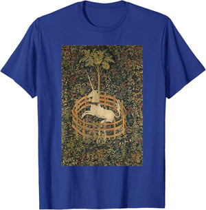 Unicorn The Unicorn in Captivity Middle Ages Fine Art T-Shirt - T-Shirt | Royal
