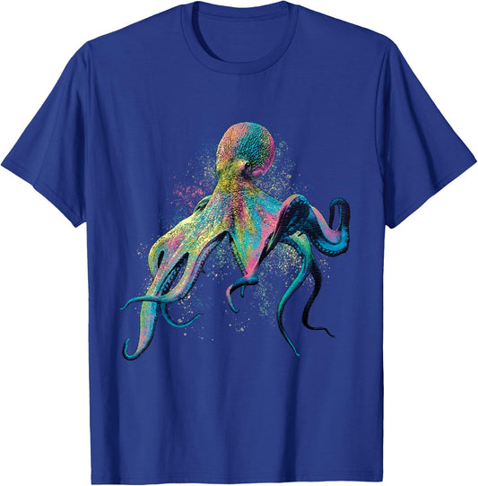 Octopus Ocean Animal Marine Biologist Scuba Diving Diver T-Shirt - T-Shirt | Royal