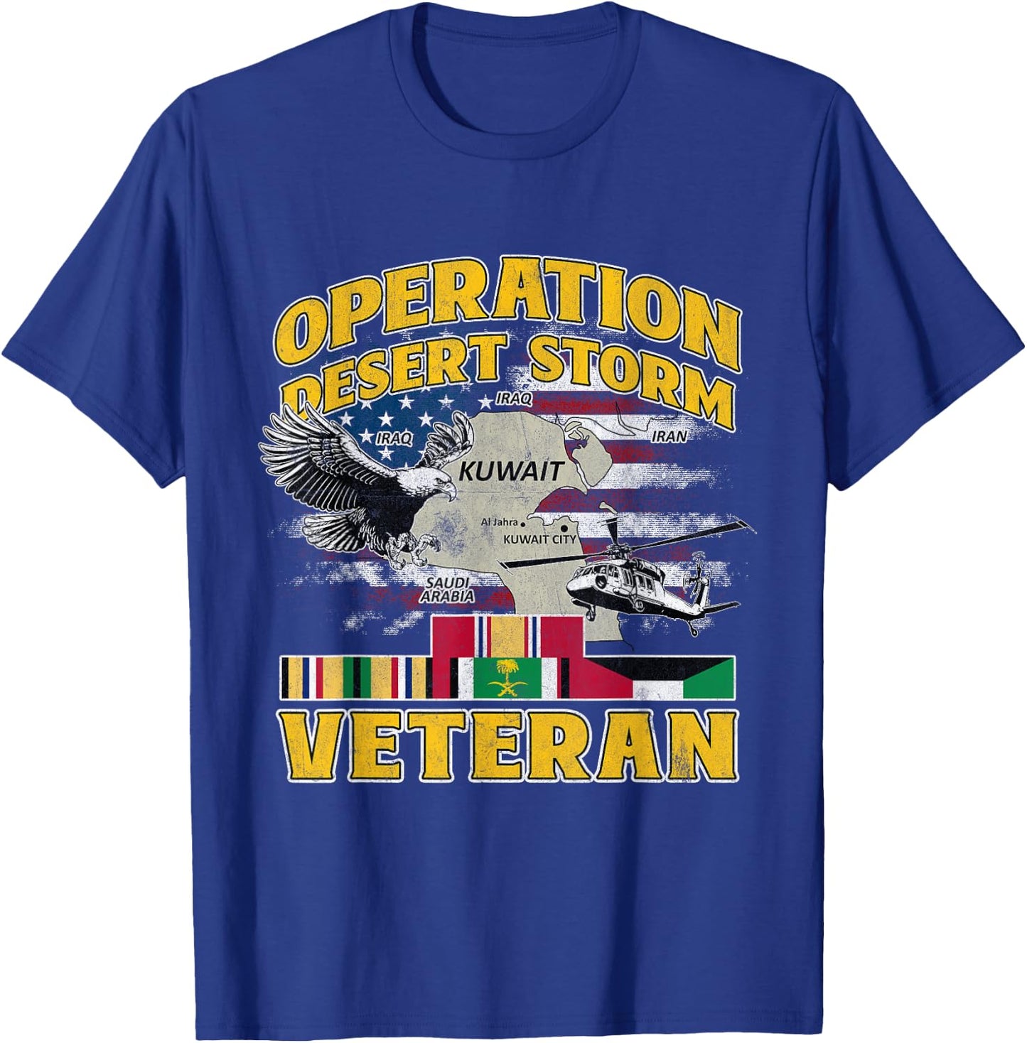 ODS Veteran Operation Desert Storm Ribbon Vintage Iraq T-Shirt - T-Shirt | Royal