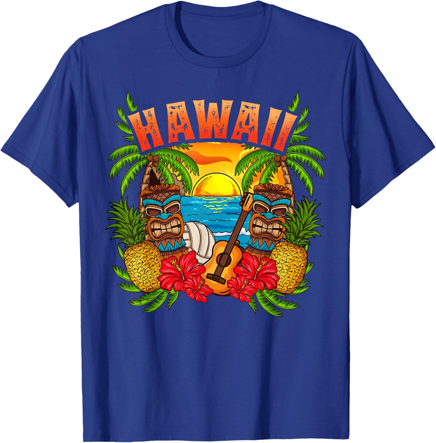 Hawaii Holiday Surfing Diving Beach Hawaii Souvenirs T-Shirt - T-Shirt | Royal