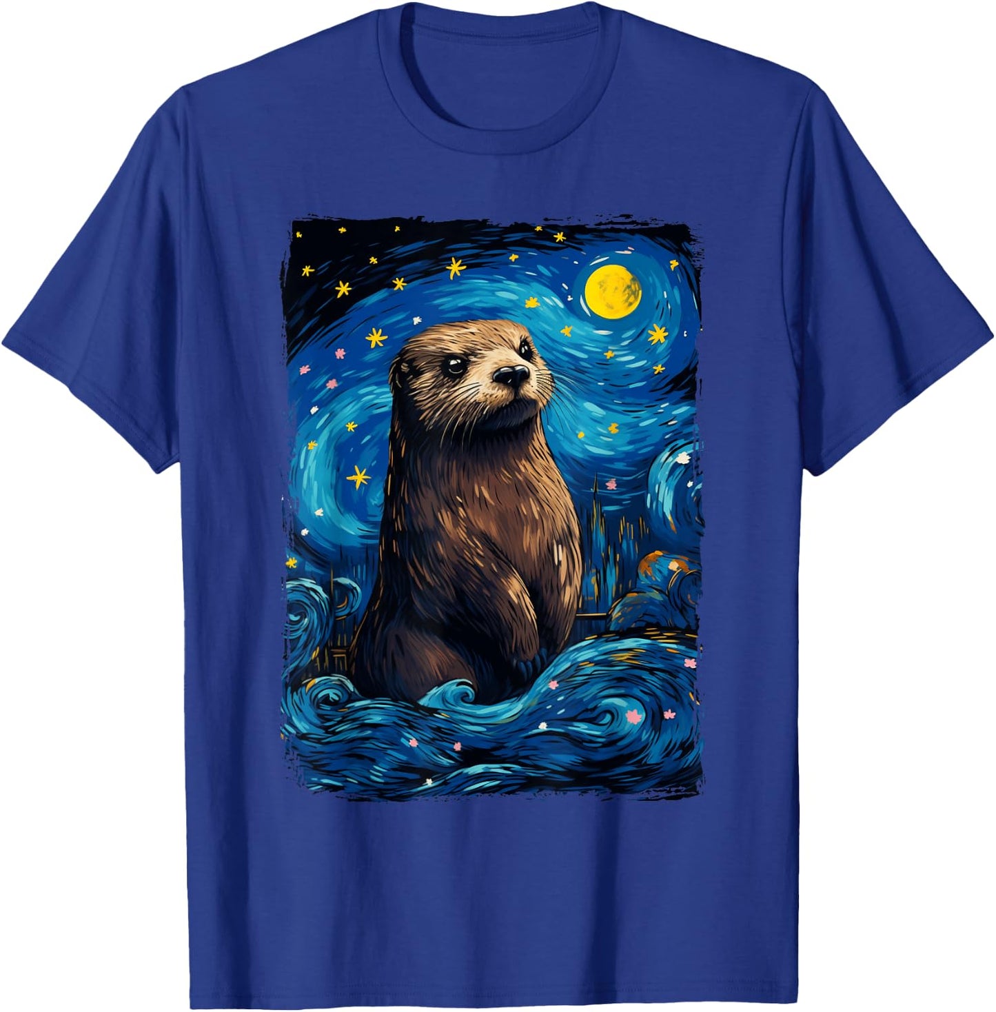 Otter Starry Night T-Shirt - T-Shirt | Royal