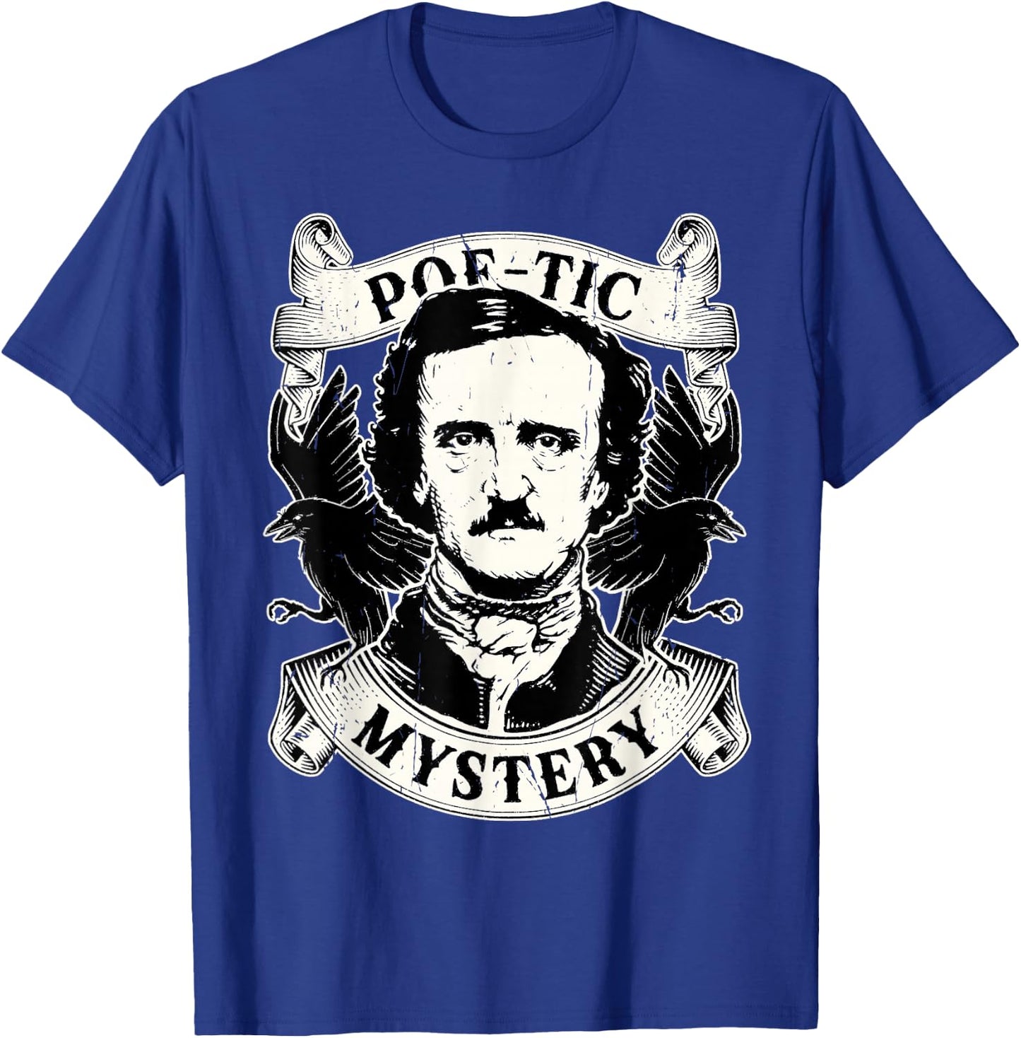 Edgar Allan Poe Gothic Ravens T-Shirt - T-Shirt | Royal