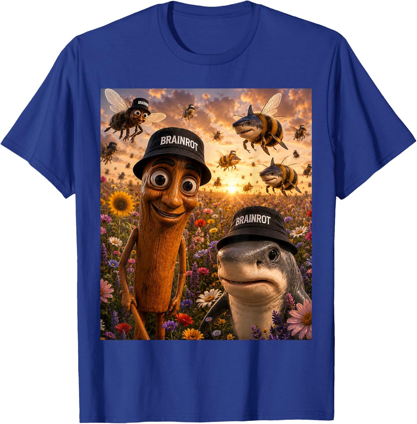 Tralalero Tralala Tung Tung Sahur Brainrot Italian Meme T-Shirt - T-Shirt | Royal