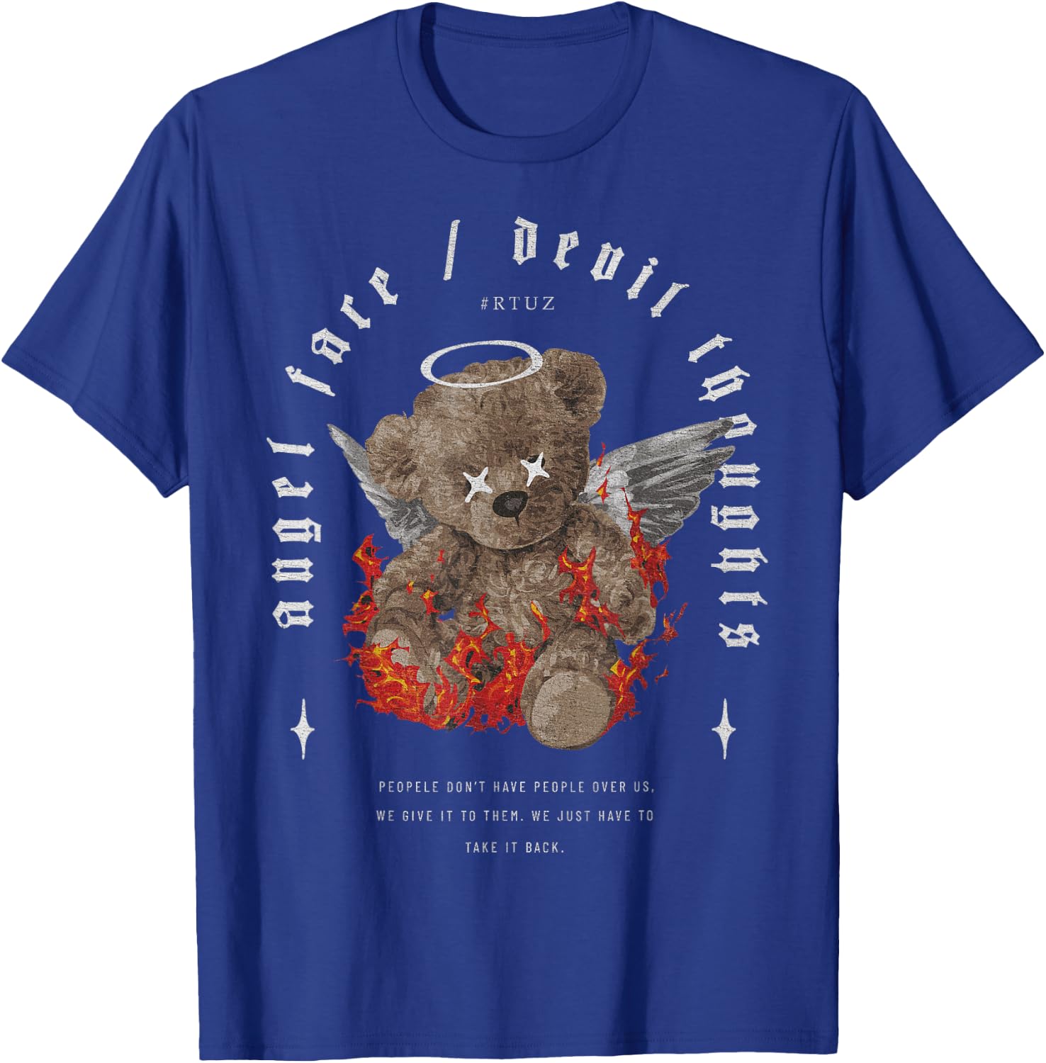 Teddy Hip Hop Urban Hipster Vintage Y2K Streetwear Teddy Bear T-Shirt - T-Shirt | Royal