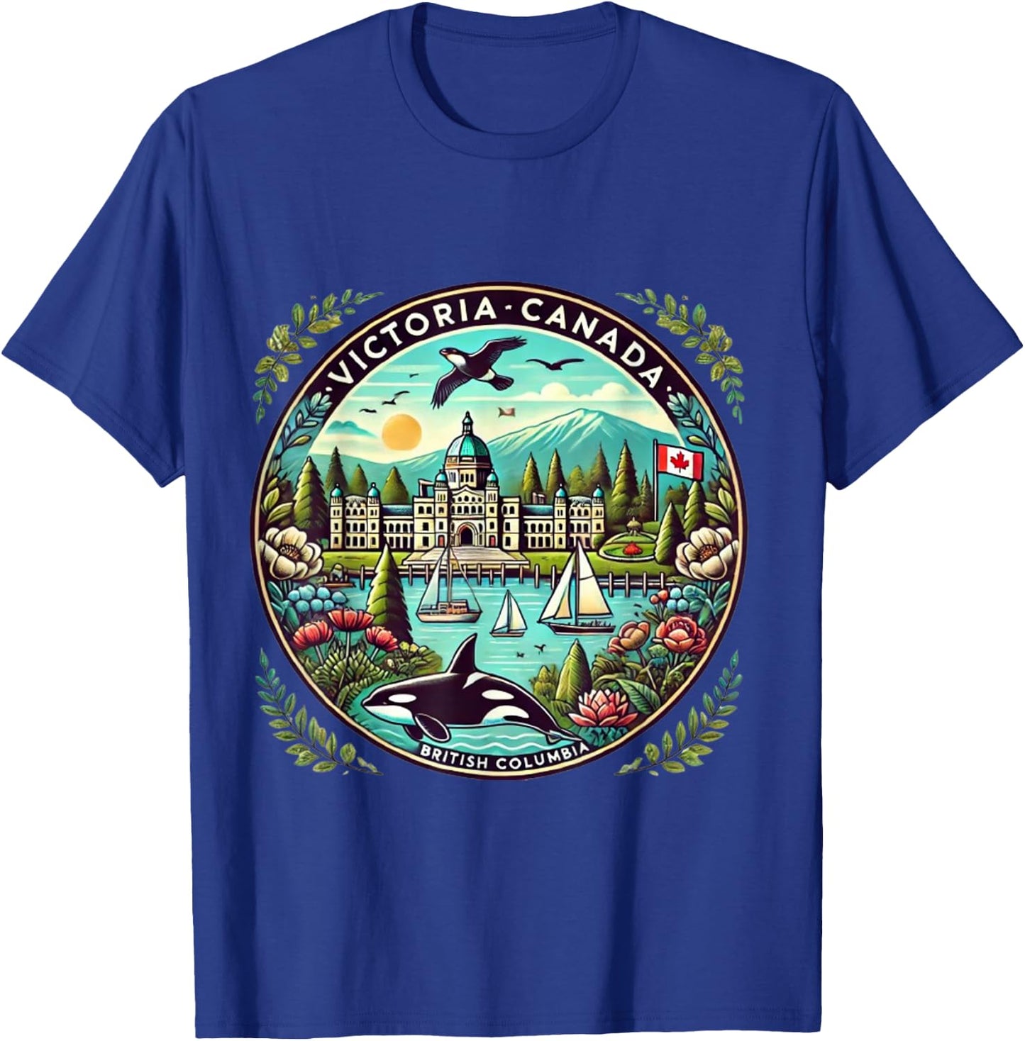 Victoria Canada British Columbia Cruise Destination T-Shirt - T-Shirt | Royal