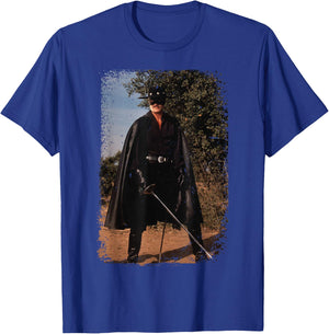 Zorro Sword Pose 1990 TV Series Distressed , Black, S T-Shirt - T-Shirt | Royal
