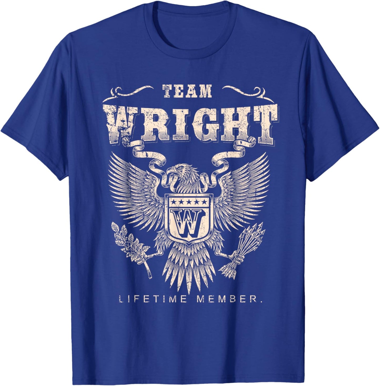 Team Wright Family Name Lifetime Member T-Shirt - T-Shirt | Royal
