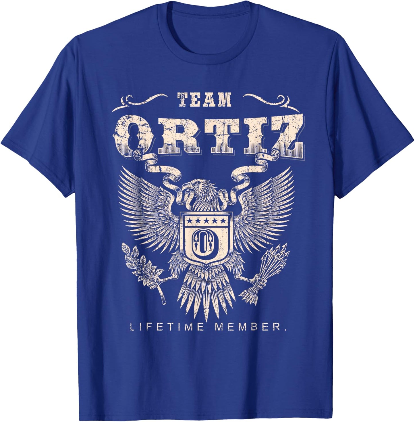 Team Ortiz Family Name Lifetime Member T-Shirt - T-Shirt | Royal