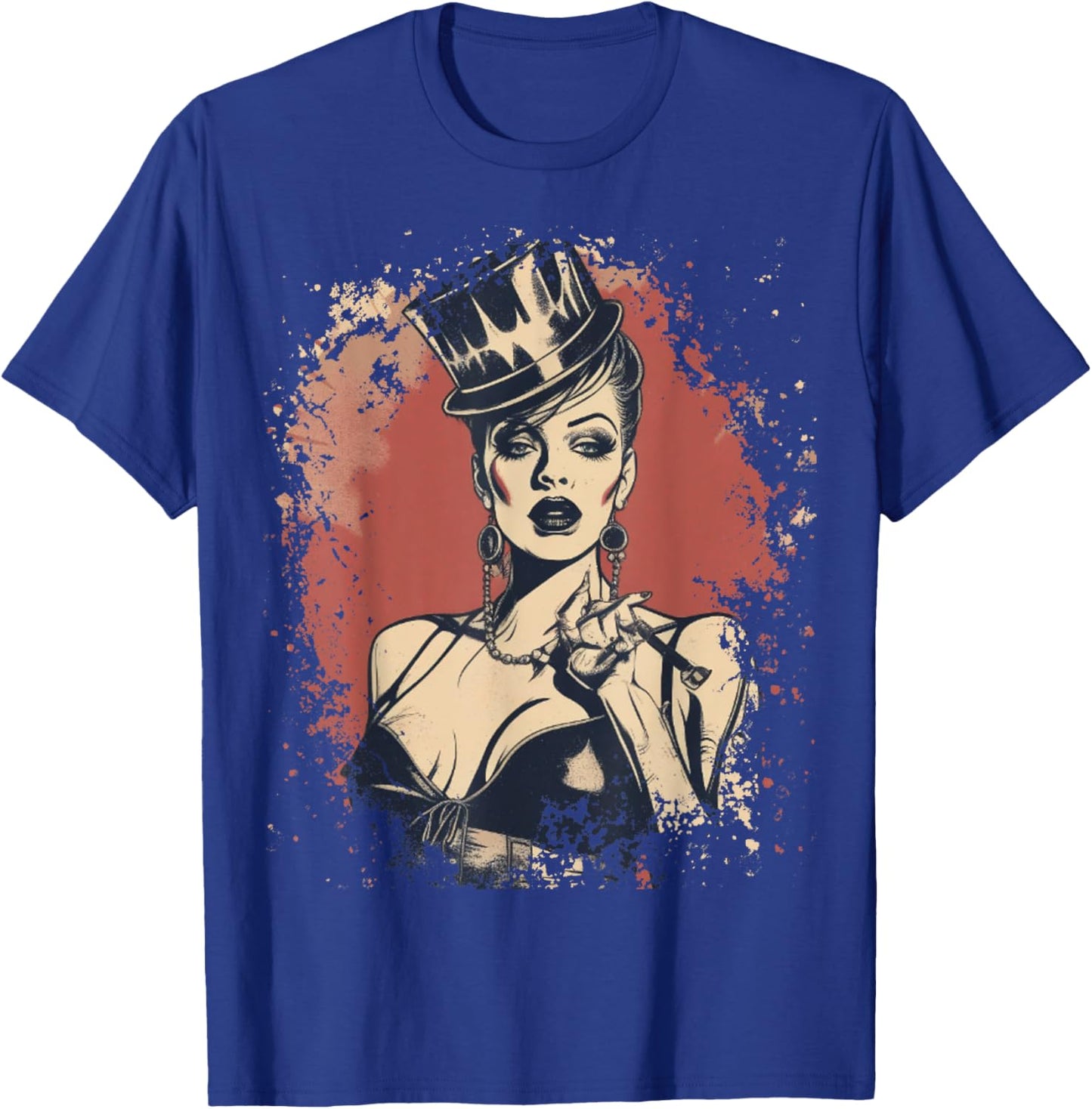 Burlesque Showgirl Vintage Dancing Theater T-Shirt - T-Shirt | Royal