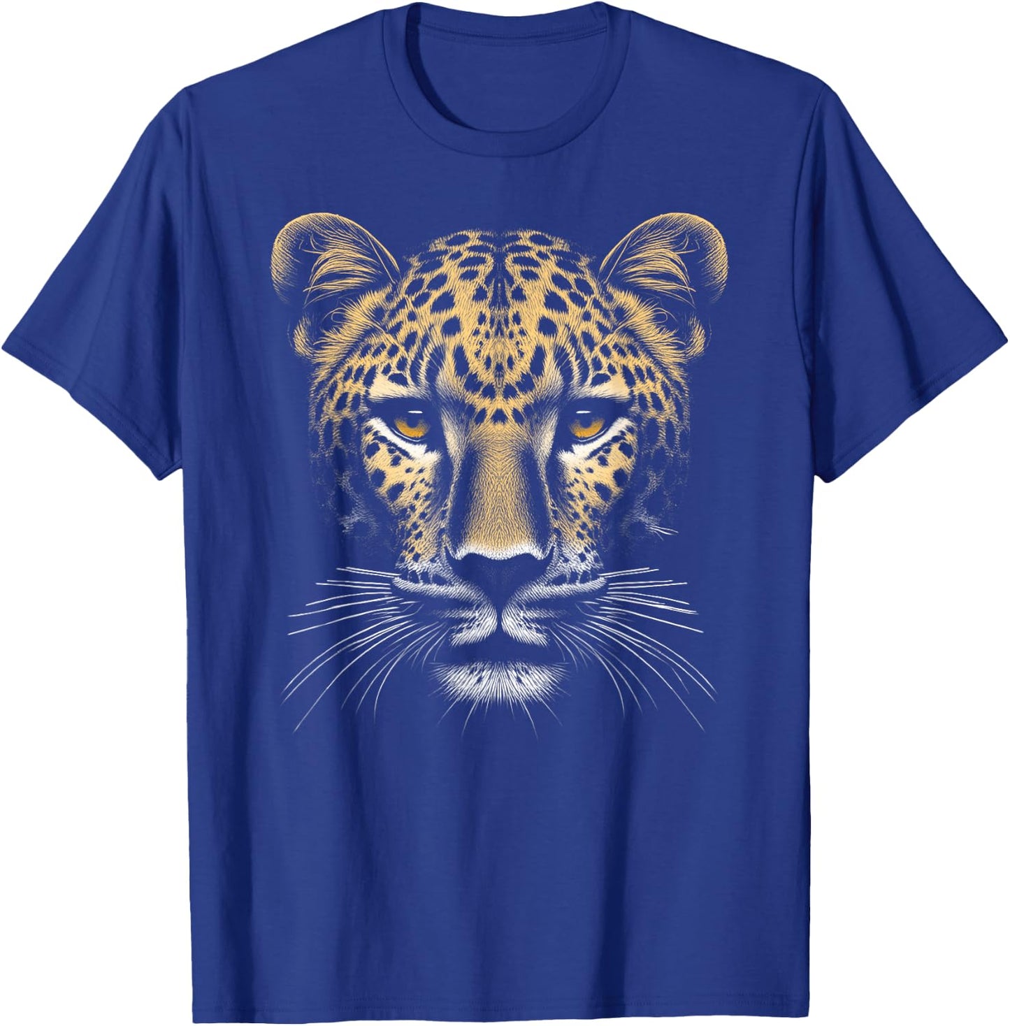 Leopard Head as Cool Portrait in Realistic Drawing Style , black T-Shirt - T-Shirt | Royal