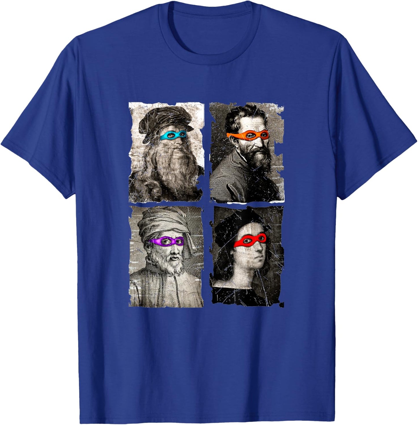 Artists Renaissance Heroes Fun Humor Design T-Shirt - T-Shirt | Royal