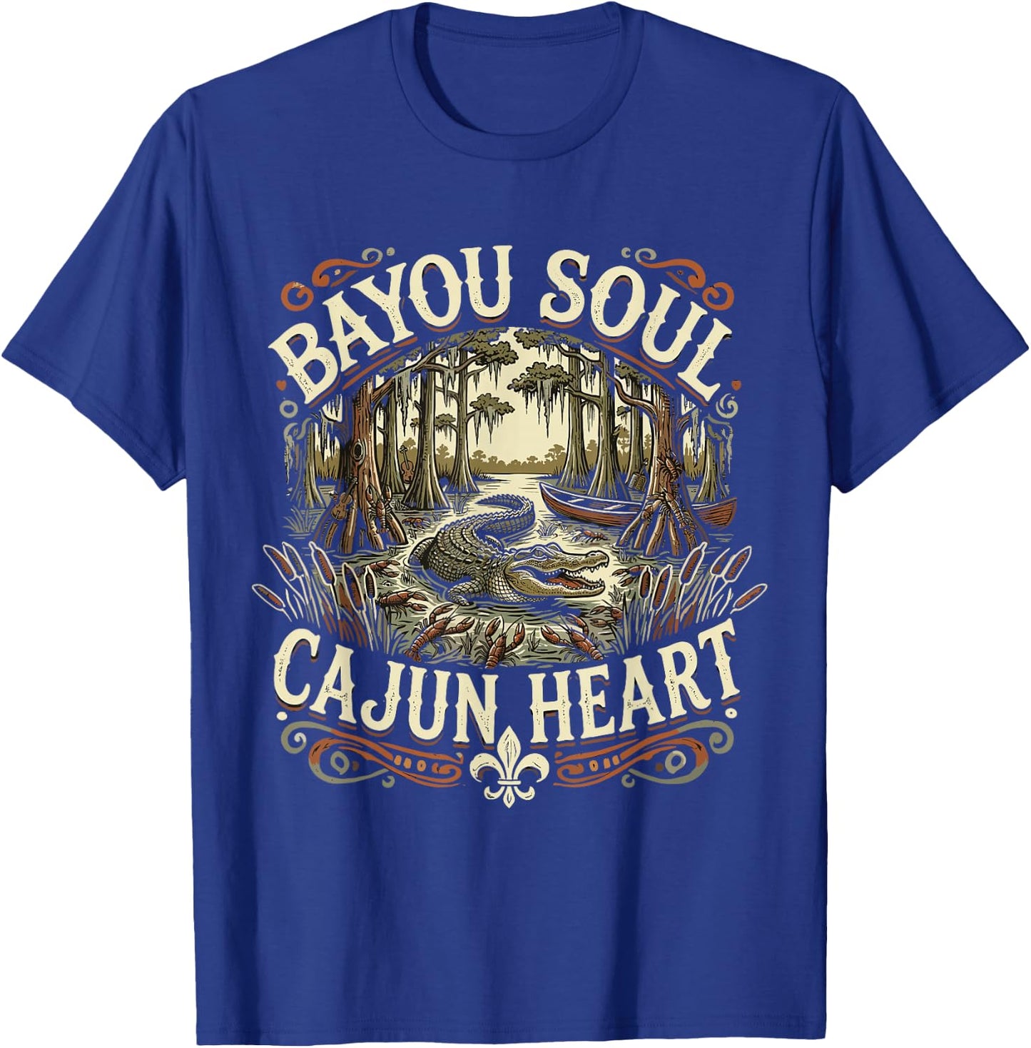 Bayou Heart Cajun Soul T-Shirt - T-Shirt | Royal