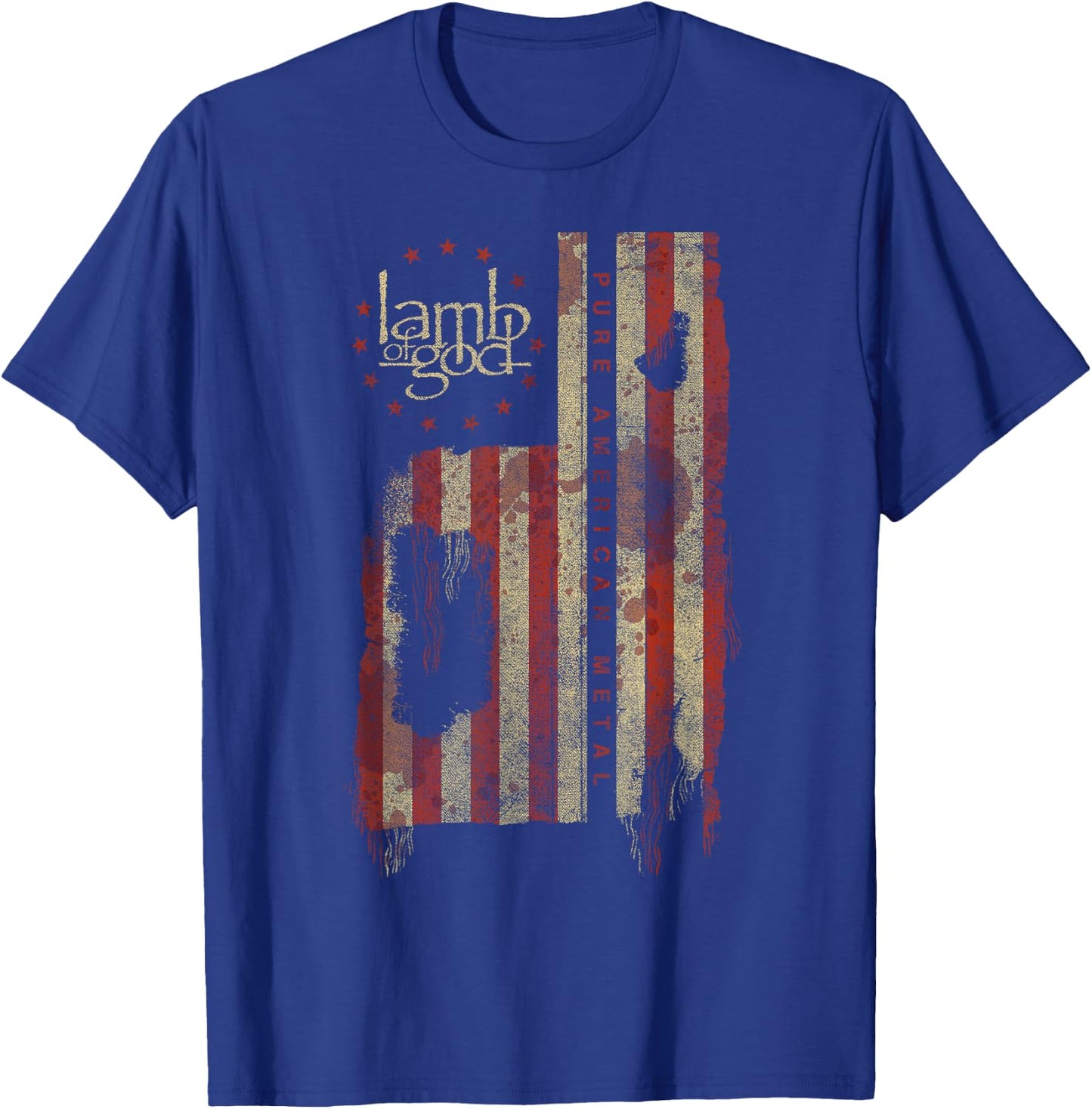 Lamb of God Pure American Metal Flag , black T-Shirt - T-Shirt | Royal