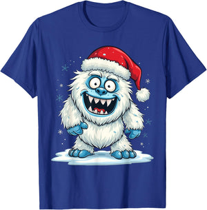 Yeti Xmas Abominable Snowman Bigfoot Funny Christmas Monster T-Shirt - T-Shirt | Royal