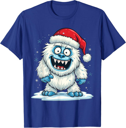 Yeti Xmas Abominable Snowman Bigfoot Funny Christmas Monster T-Shirt - T-Shirt | Royal