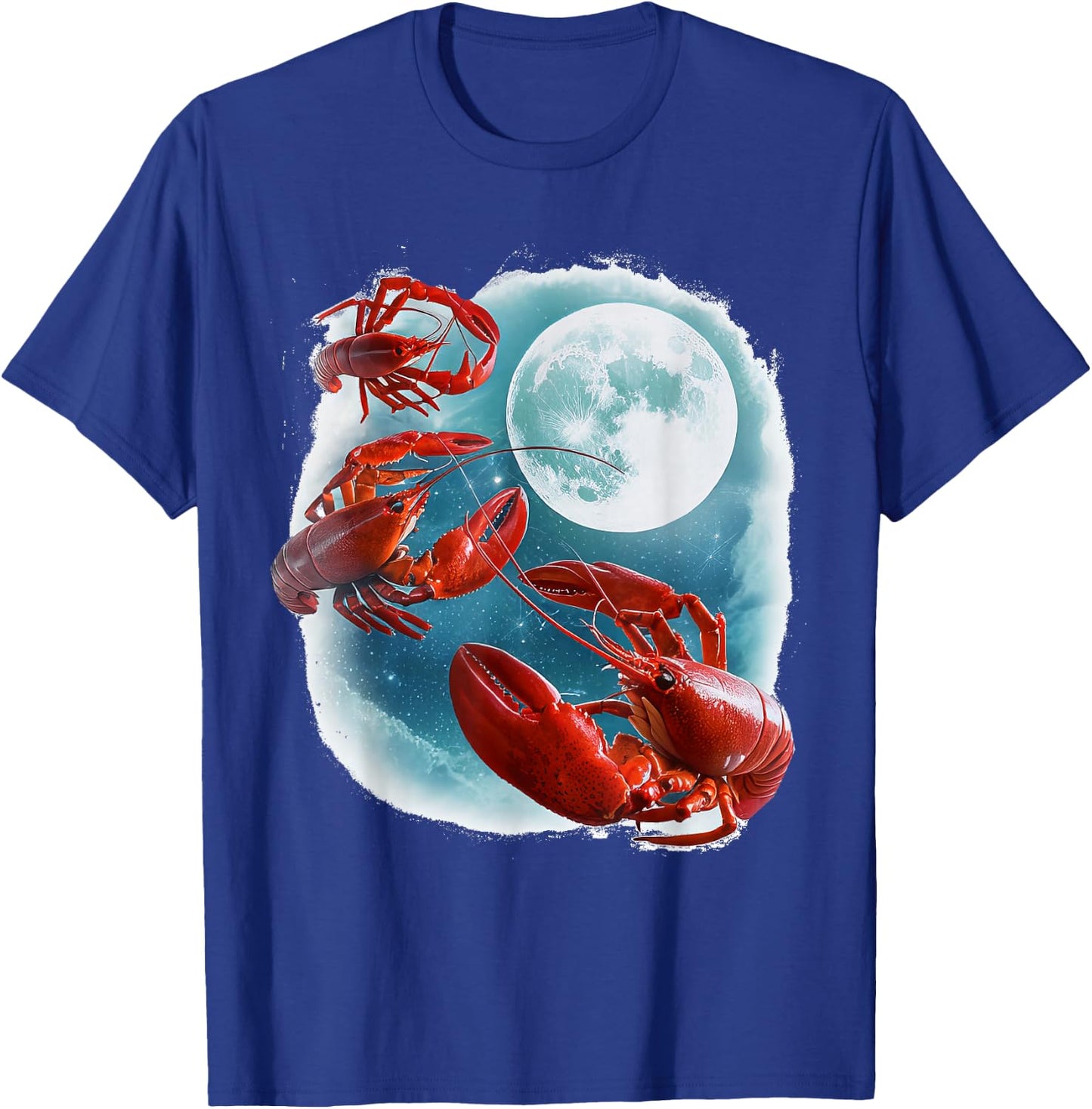 Lobster Howling At Moon T-Shirt - T-Shirt | Royal