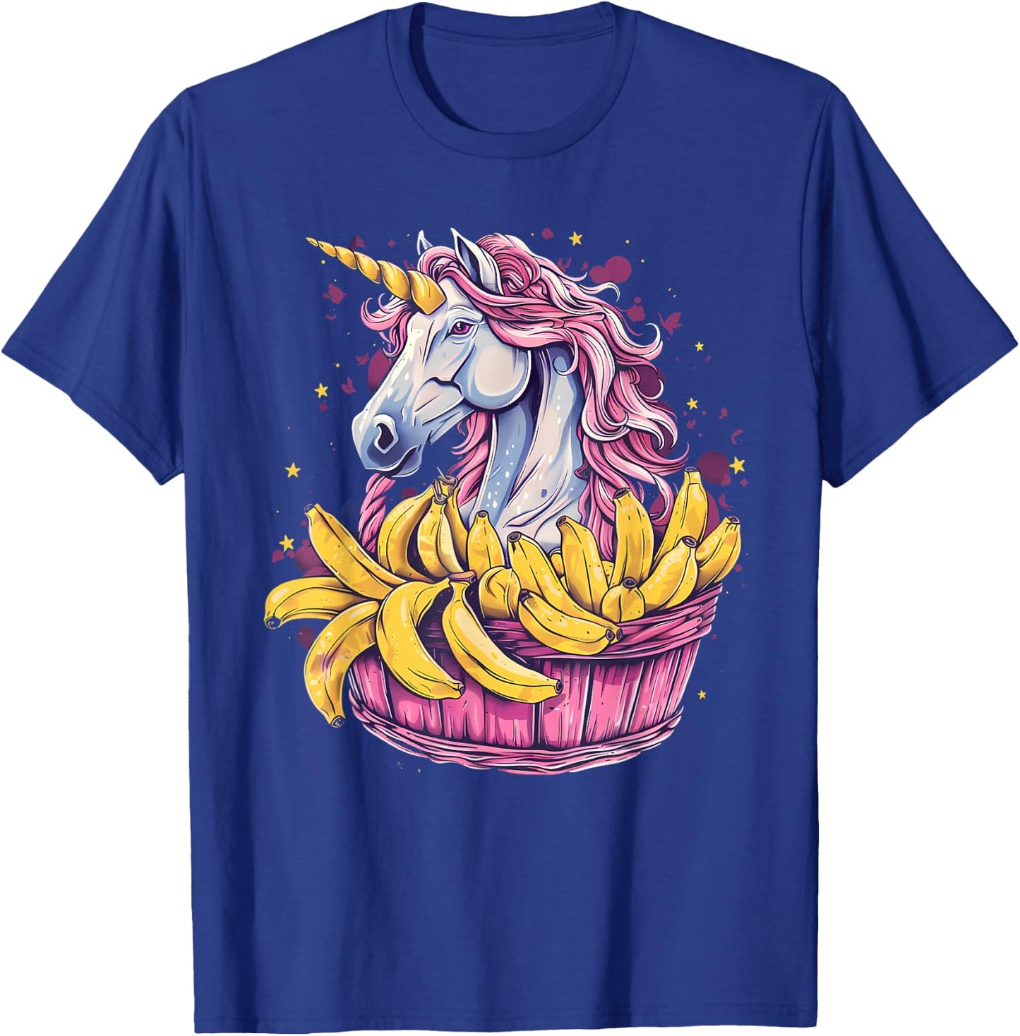 Banana Unicorn Portrait Bananas Fruit Artwork Banana Lover T-Shirt - T-Shirt | Royal