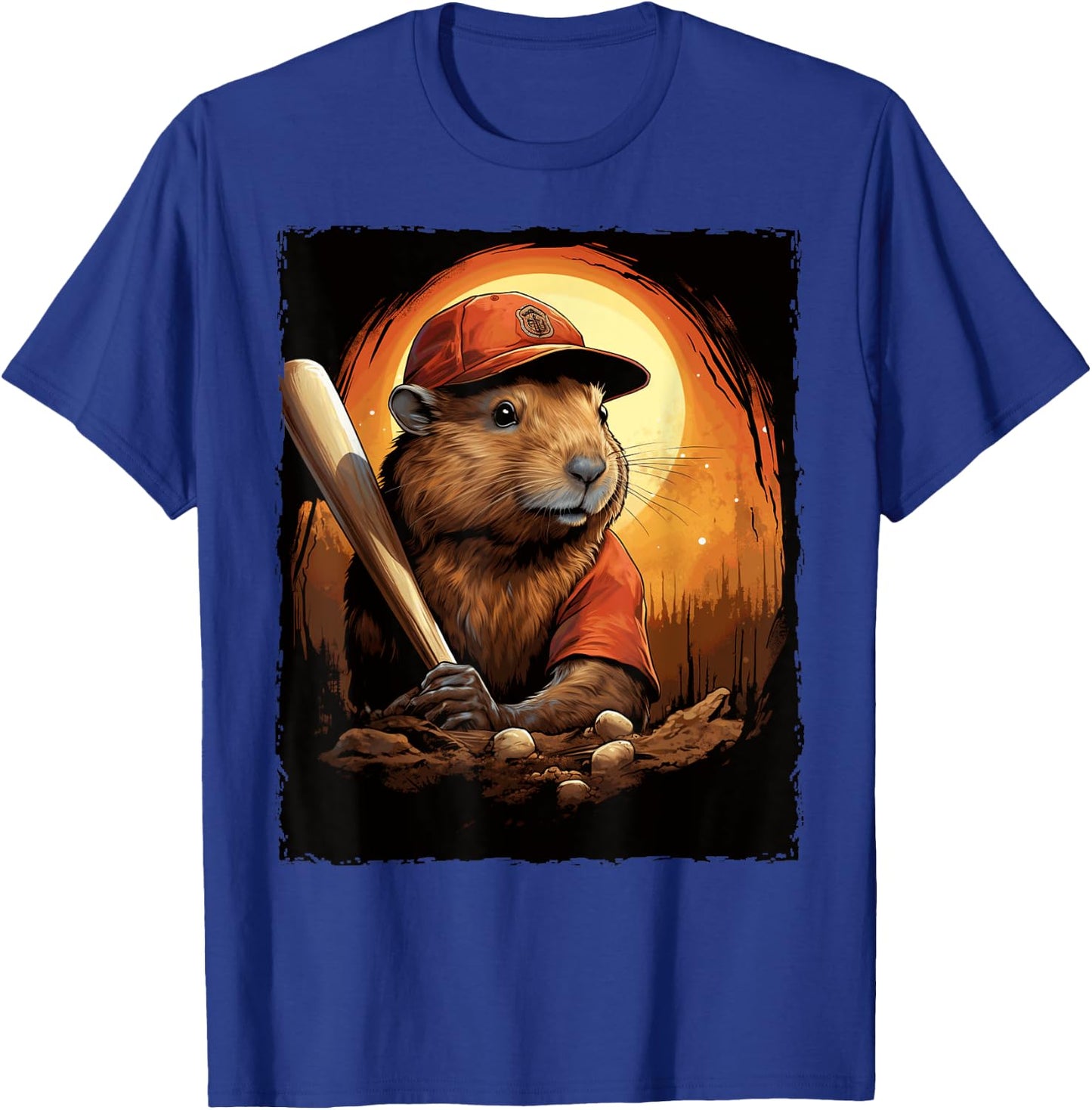 Capybara Baseball T-Shirt - T-Shirt | Royal
