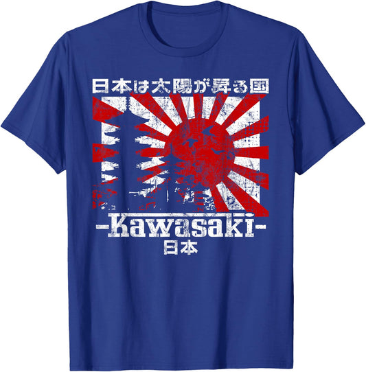 Kawasaki City 90s Retro Japan Esthetics 80s Kawasaki T-Shirt - T-Shirt | Royal