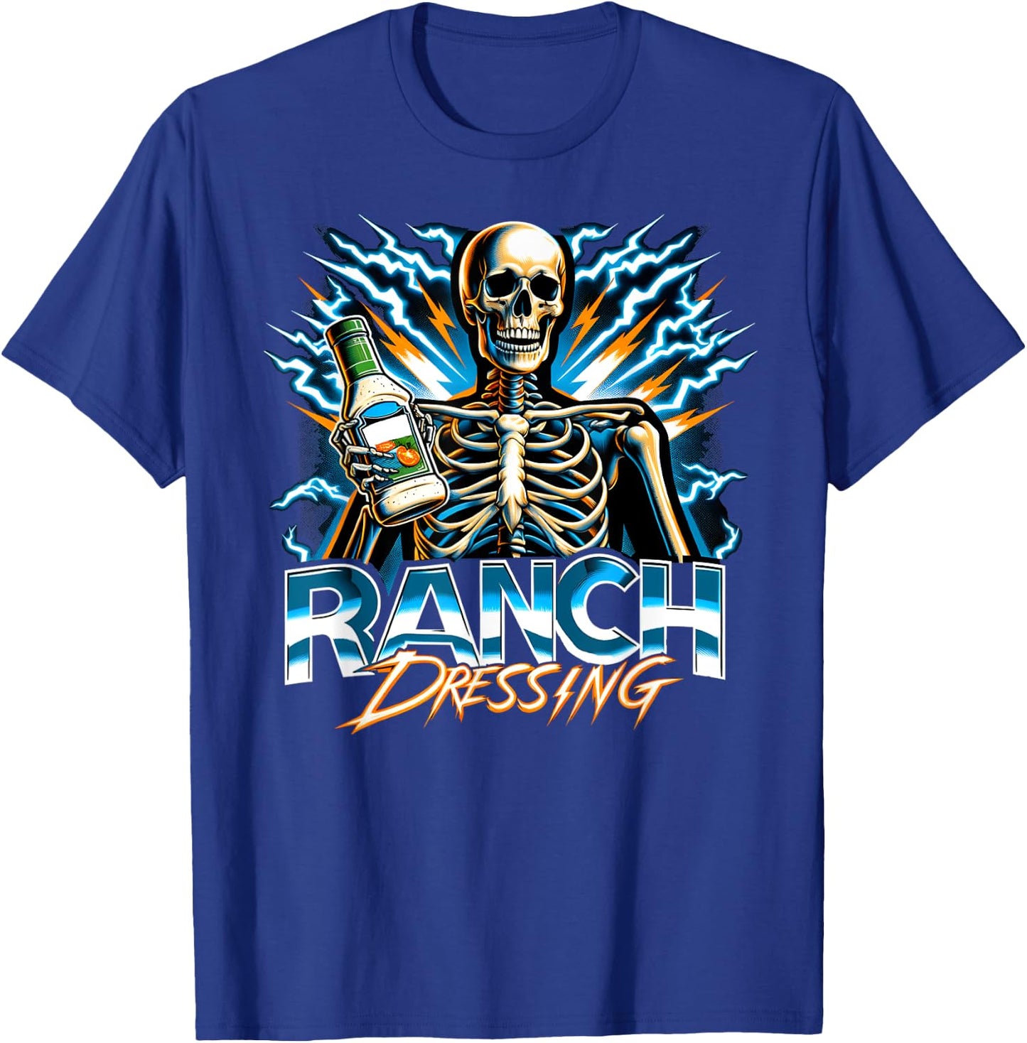 Ranch Dressing Bootleg Rap CDs Aesthetic Funny Skeleton Meme T-Shirt - T-Shirt | Royal