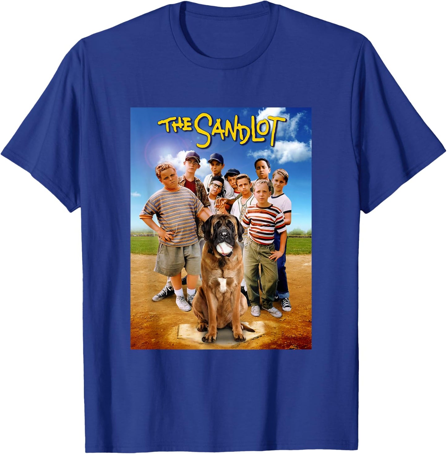 The Sandlot Baseball Field Group Dog Poster T-Shirt - T-Shirt | Royal