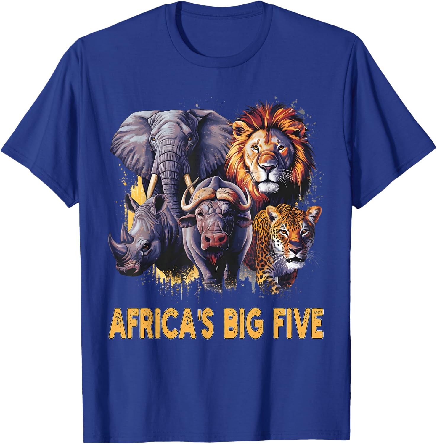 Big 5 Wildlife South Africa Safari Africa's Big Five , black T-Shirt - T-Shirt | Royal