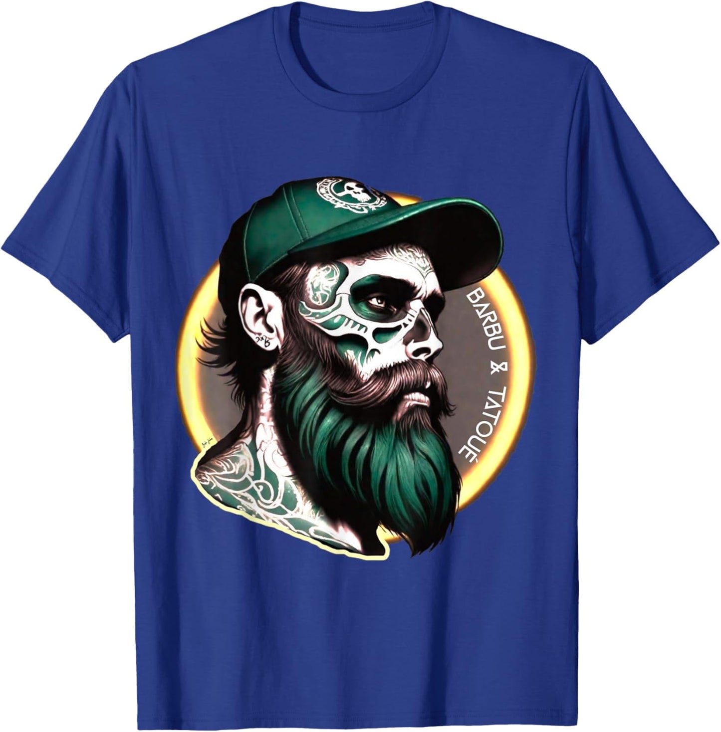 Bearded Tattoo Tattoo Beard Husband Gift , Black, S T-Shirt - T-Shirt | Royal