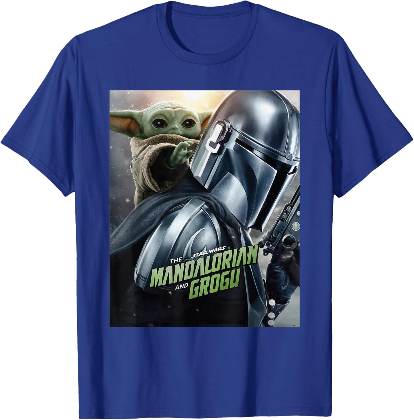 Star Wars The Mandalorian and Grogu Official Movie Poster T-Shirt - T-Shirt | Royal