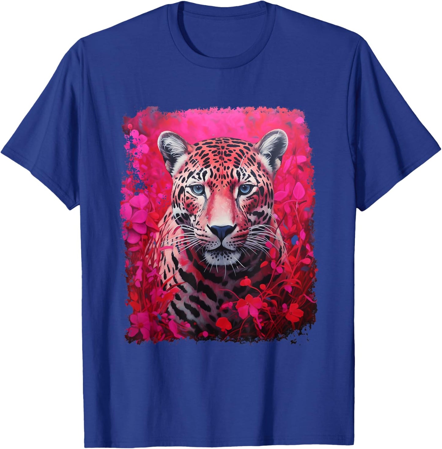 Pop Art Vintage Zoo Animal Jaguar Pink T-Shirt - T-Shirt | Royal