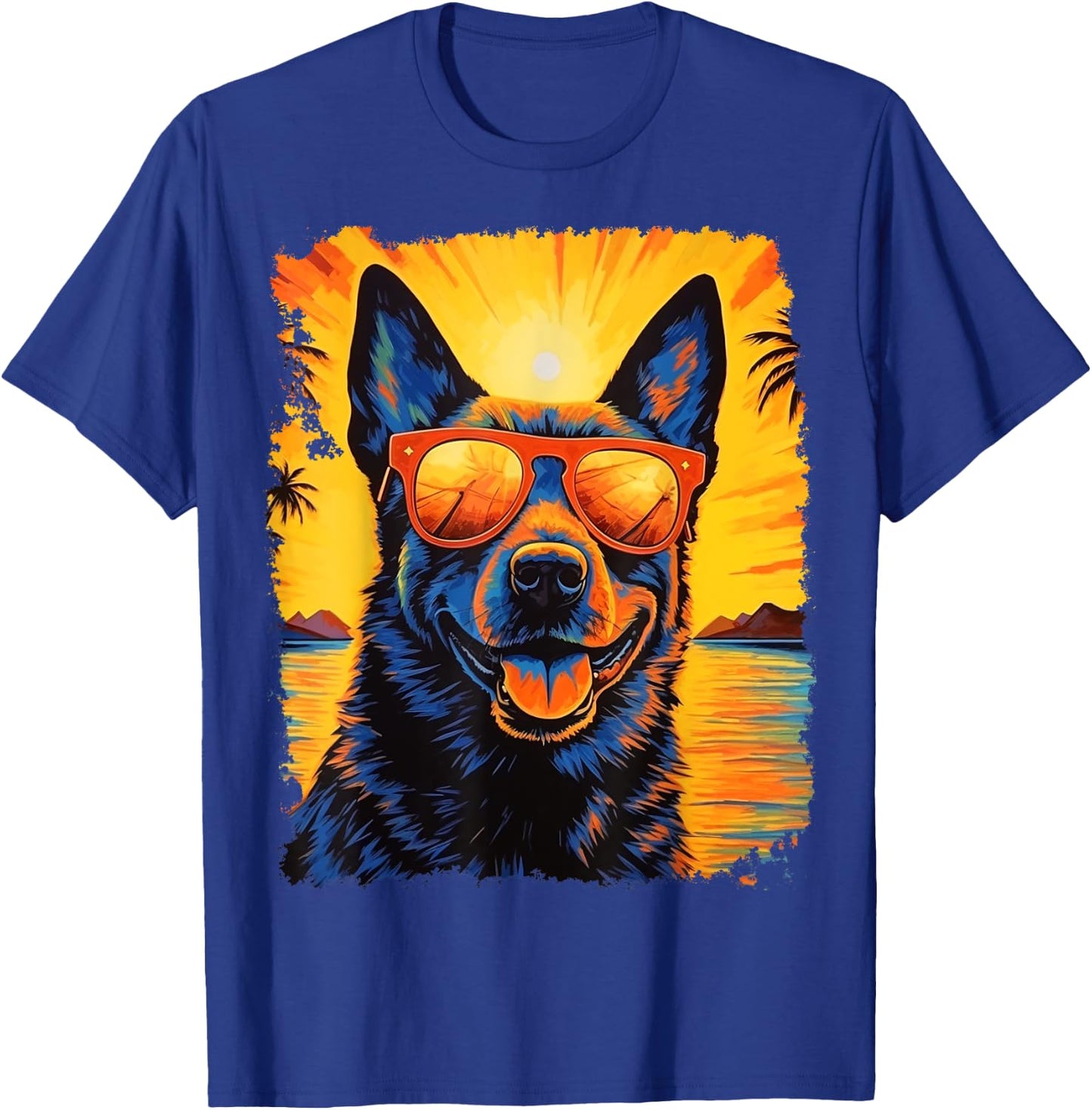 Hawaiian German Shepherd T-Shirt - T-Shirt | Royal