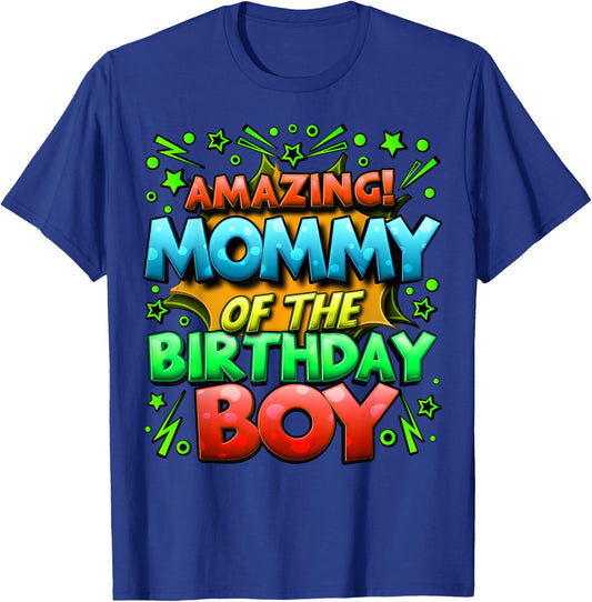Mommy of the Birthday Boy Matching Family Mommy T-Shirt - T-Shirt | Royal