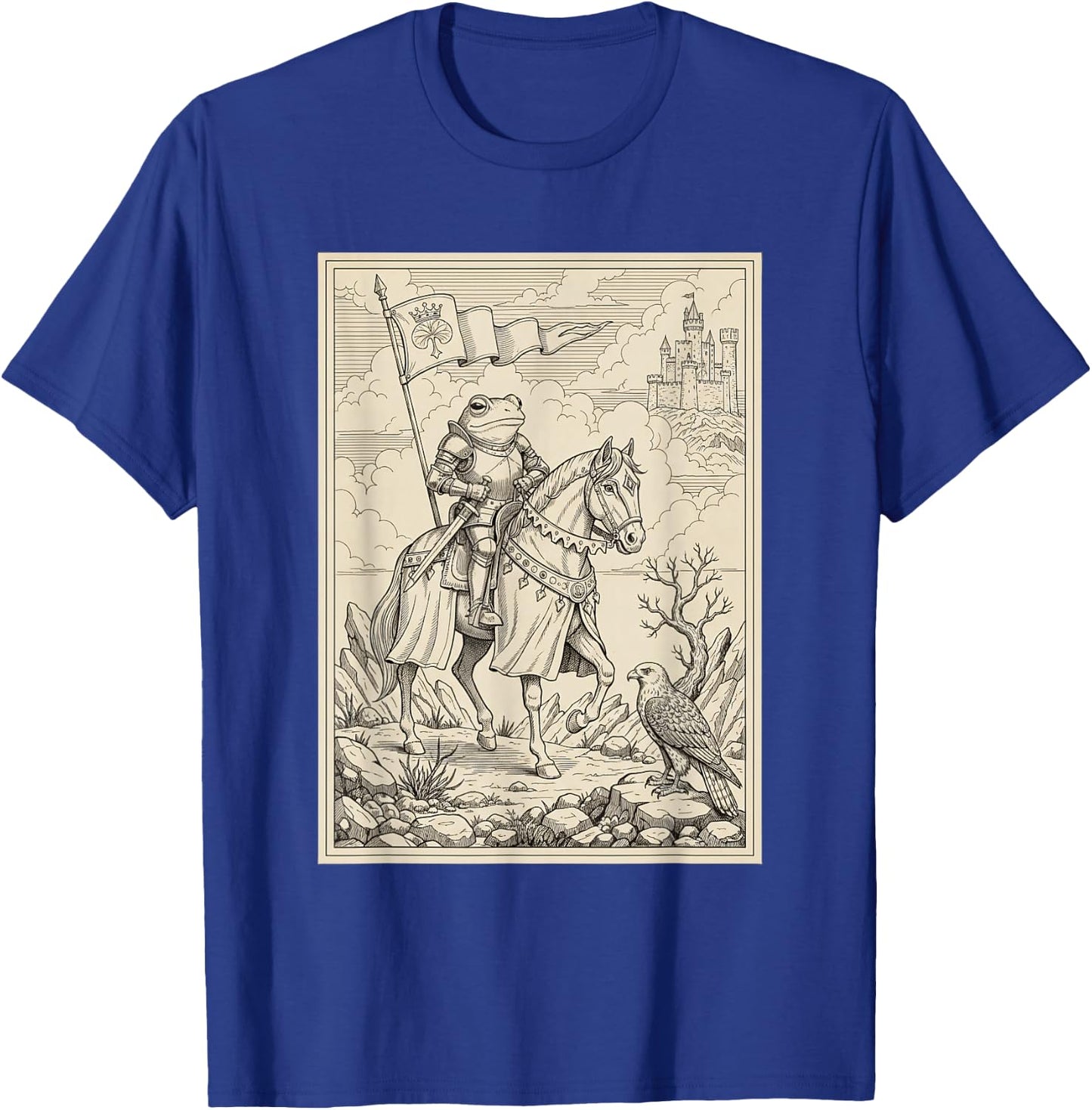 Knight Frog Vintage Illustration Medieval Castle Fantasy T-Shirt - T-Shirt | Royal