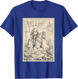 Knight Frog Vintage Illustration Medieval Castle Fantasy T-Shirt - T-Shirt | Royal