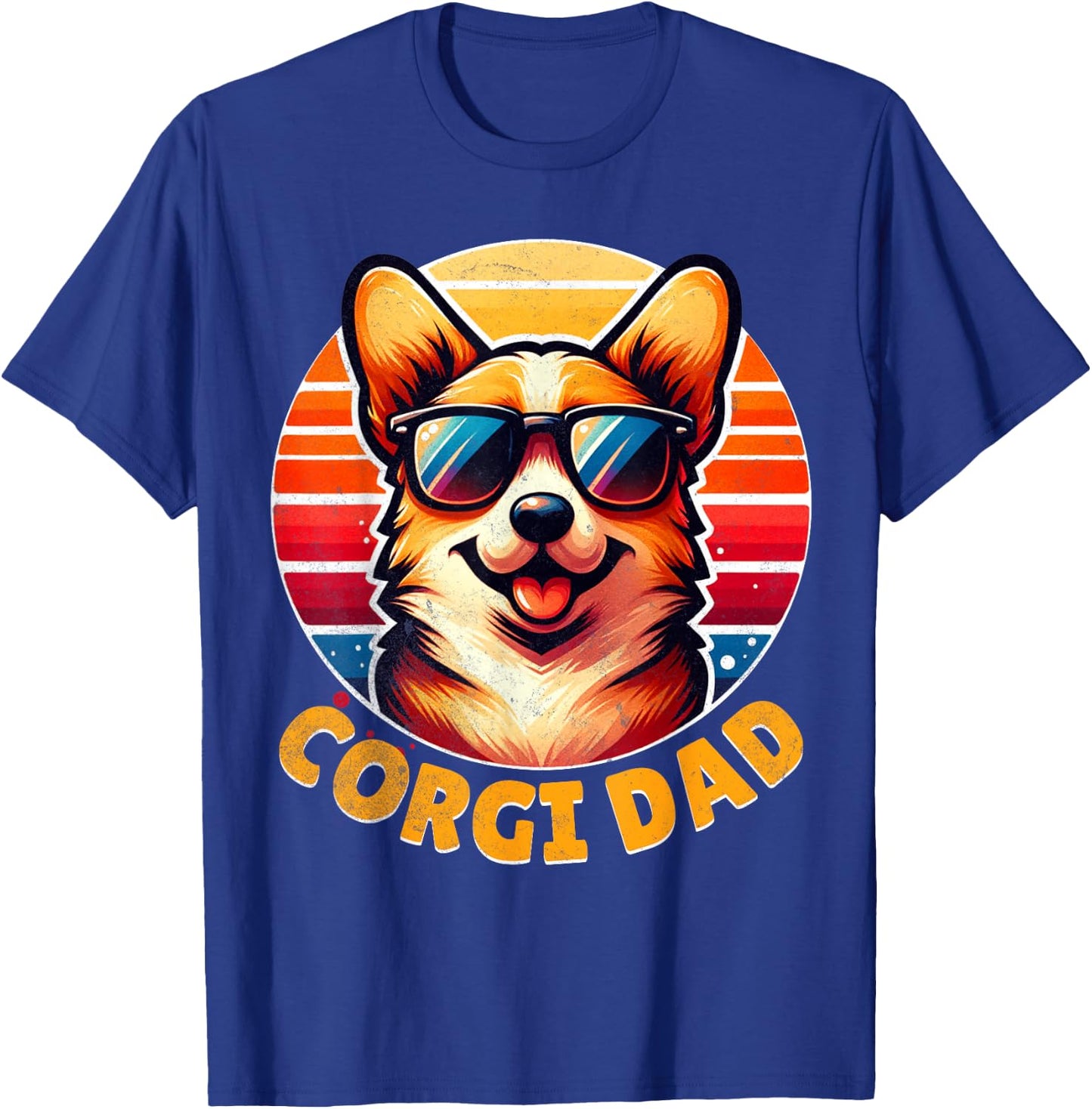 Corgi Dad Father Day Gift Lovers Funny Men T-Shirt - T-Shirt | Royal