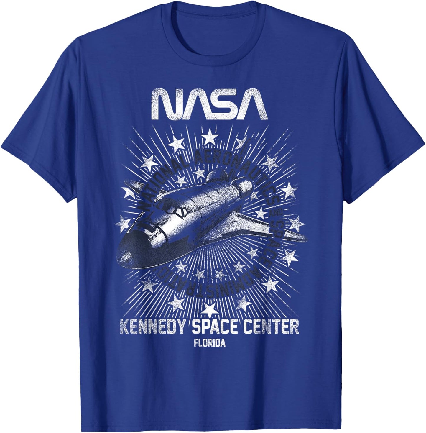 NASA Rocket Kennedy Space Center T-Shirt - T-Shirt | Royal