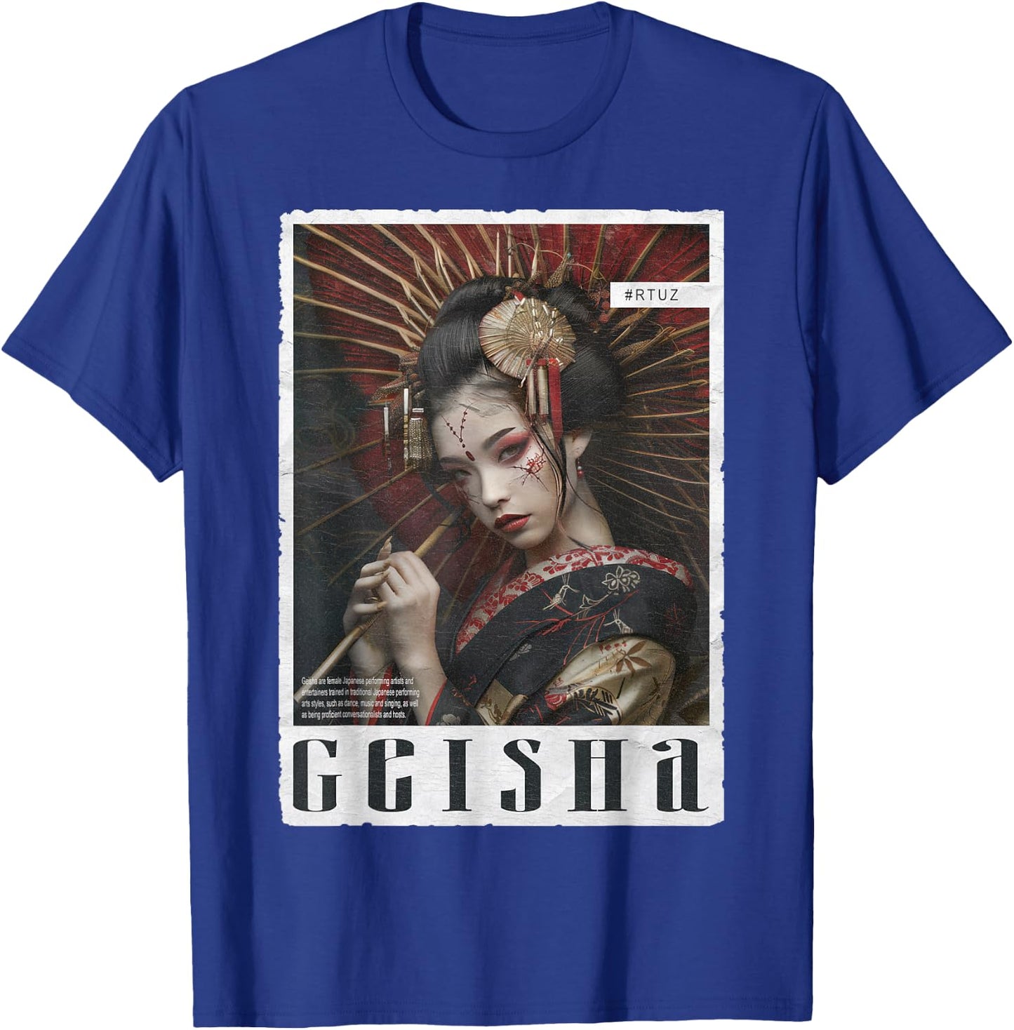 Hip Hop Y2K Vintage Hipster Edgy Urban Streetwear Geisha T-Shirt - T-Shirt | Royal