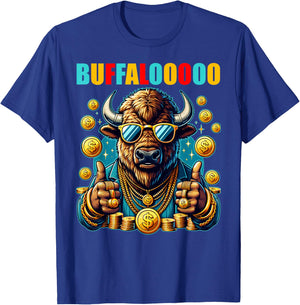 Lucky Buffalo Casino Slot Machine BUFFALOOOOO Gambling T-Shirt - T-Shirt | Royal